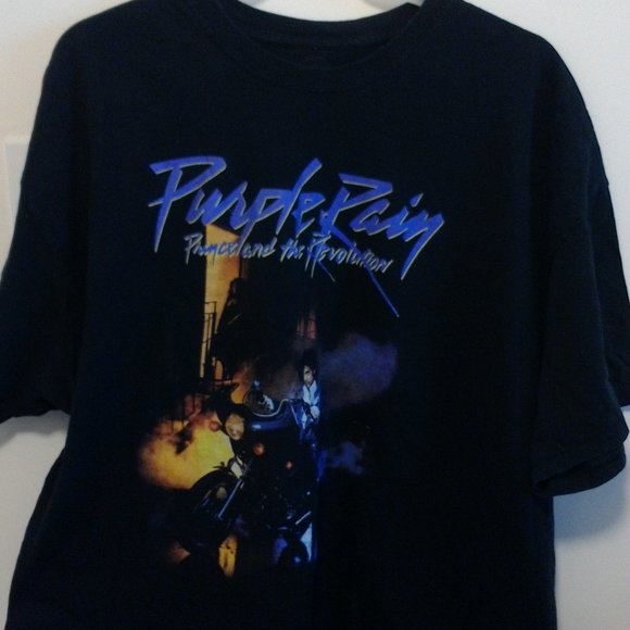 NWOT purple rain men's t-shirt vintage nonproduction single thread size 2x - Picture 1 of 4